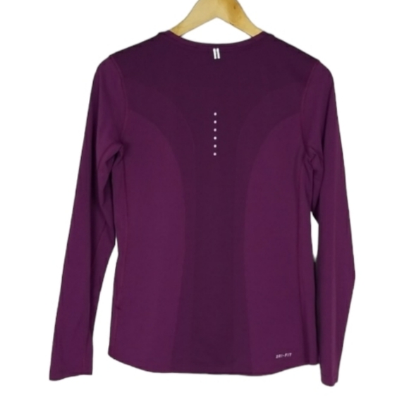NIke Running DRI FIT Long Sleeve Purple Size Small - Picture 5 of 13